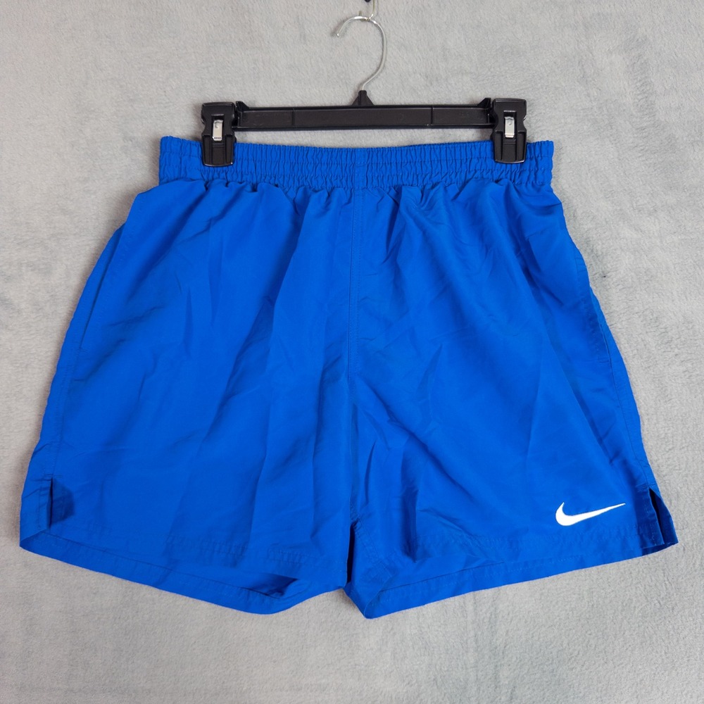 Nike Athletic Shorts Mens Medium Blue Good 5 Inch Inseam Lined Running Gym